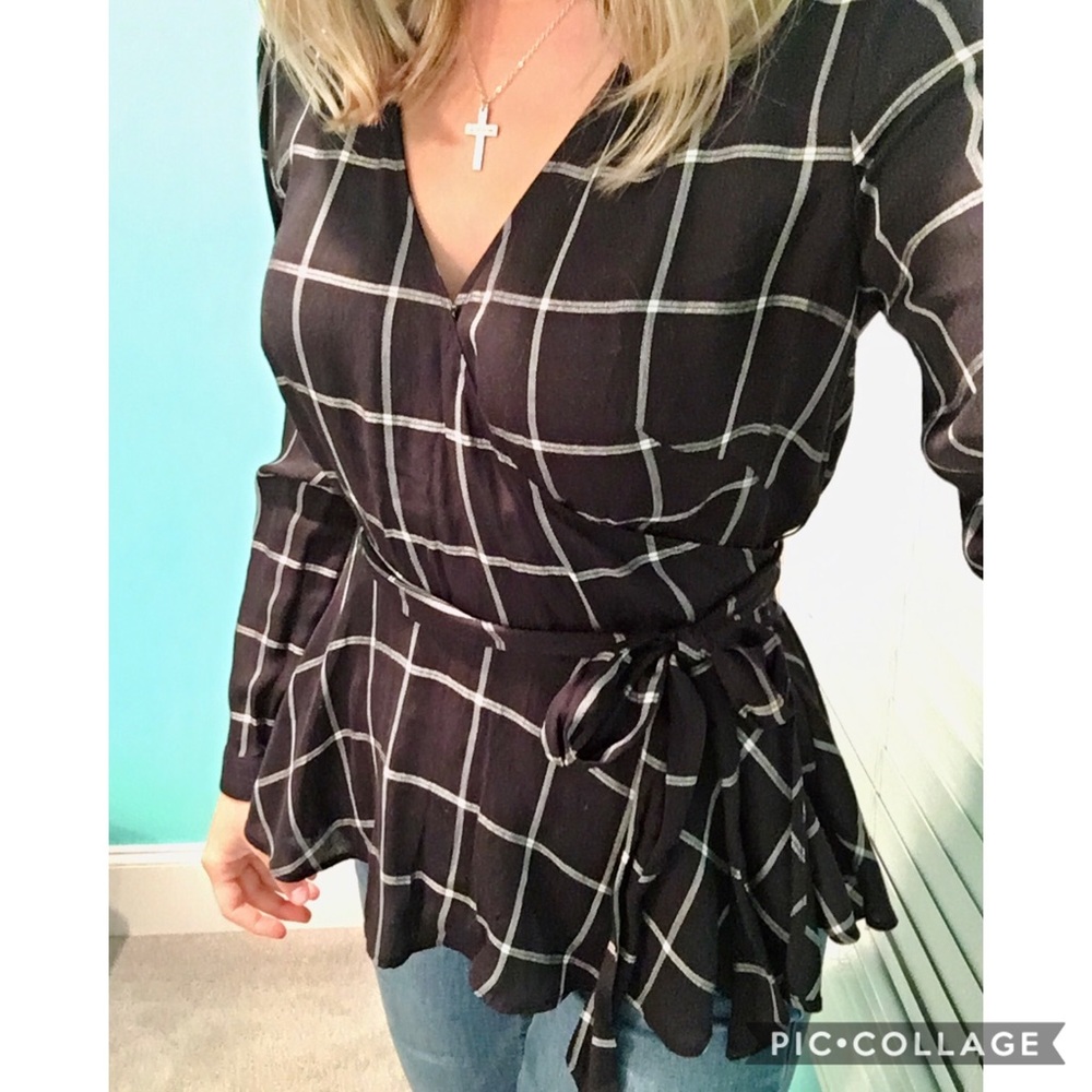 Loft wrap around blouse